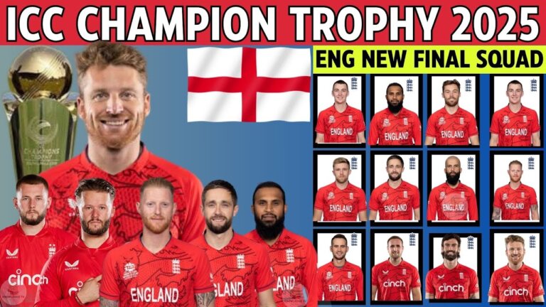 Champions Trophy 2025 England Squad Players List