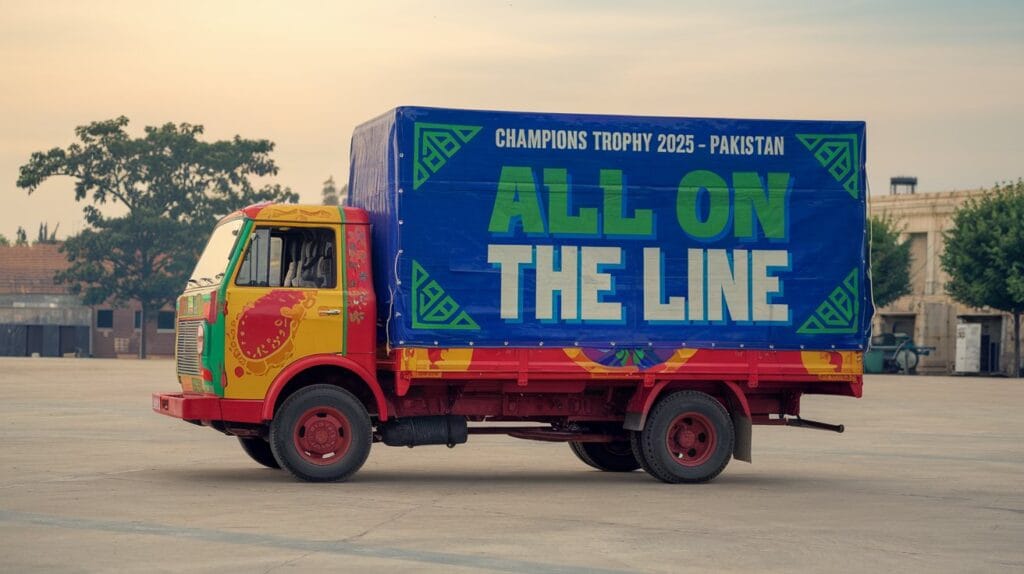 a-photo-of-a-colorful-south-asian-truck-with-a logo-icc-champions-trophy-2025