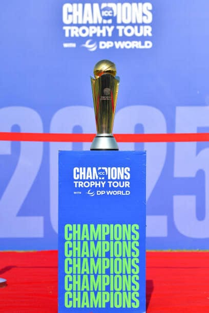 ICC Champions Trophy makes an appearance at Karachi's National Stadium