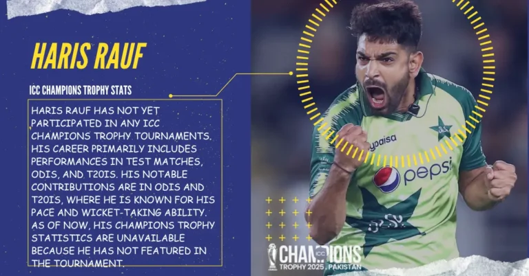 Haris Rauf stats in ICC Champions trophy