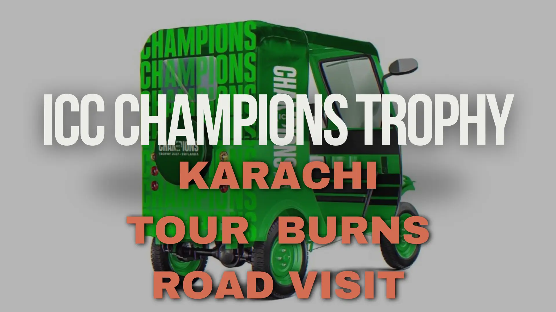 ICC Champions Trophy Begins Karachi Tour with Burns Road Visit