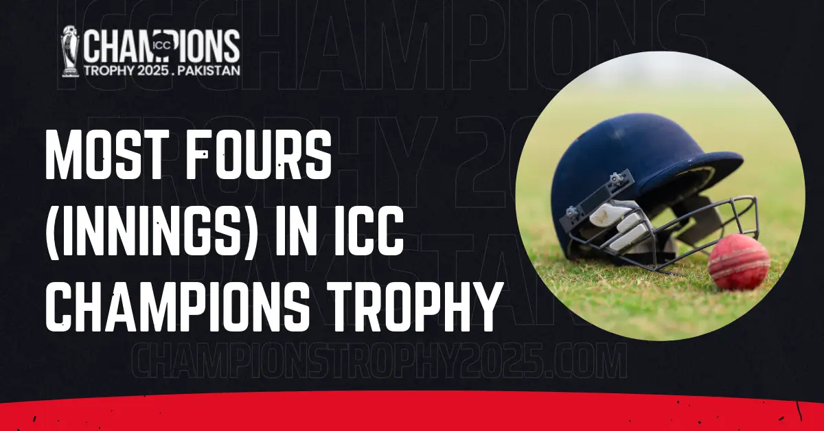 Most Fours (Innings) in ICC Champions Trophy