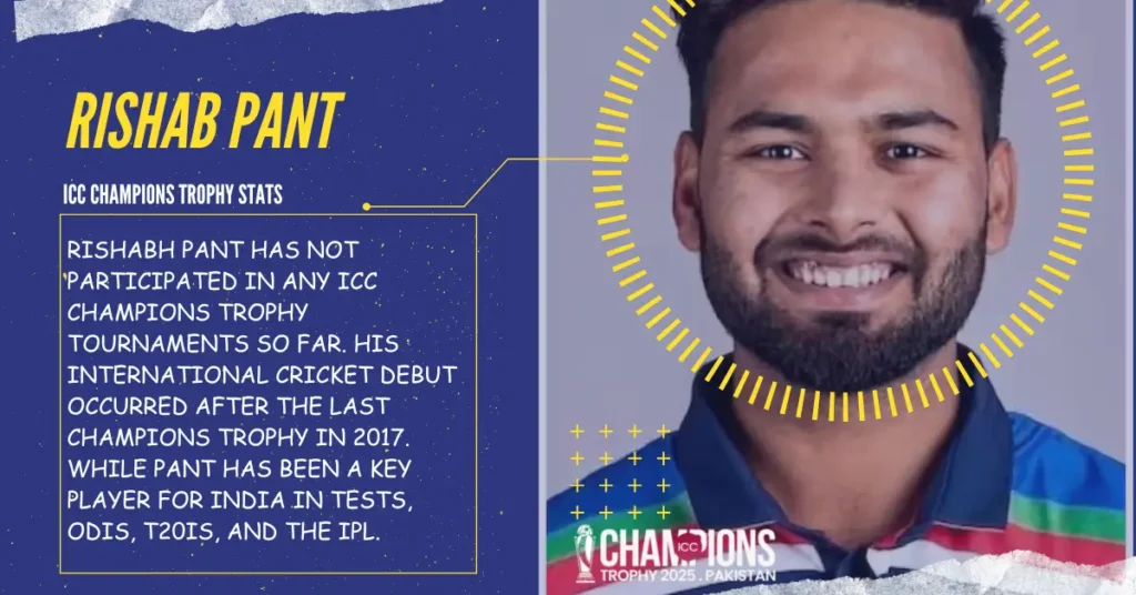 Rishab Pant stats in ICC Champions Trophy