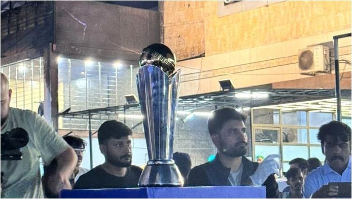 champions trophy at Karachi bans road