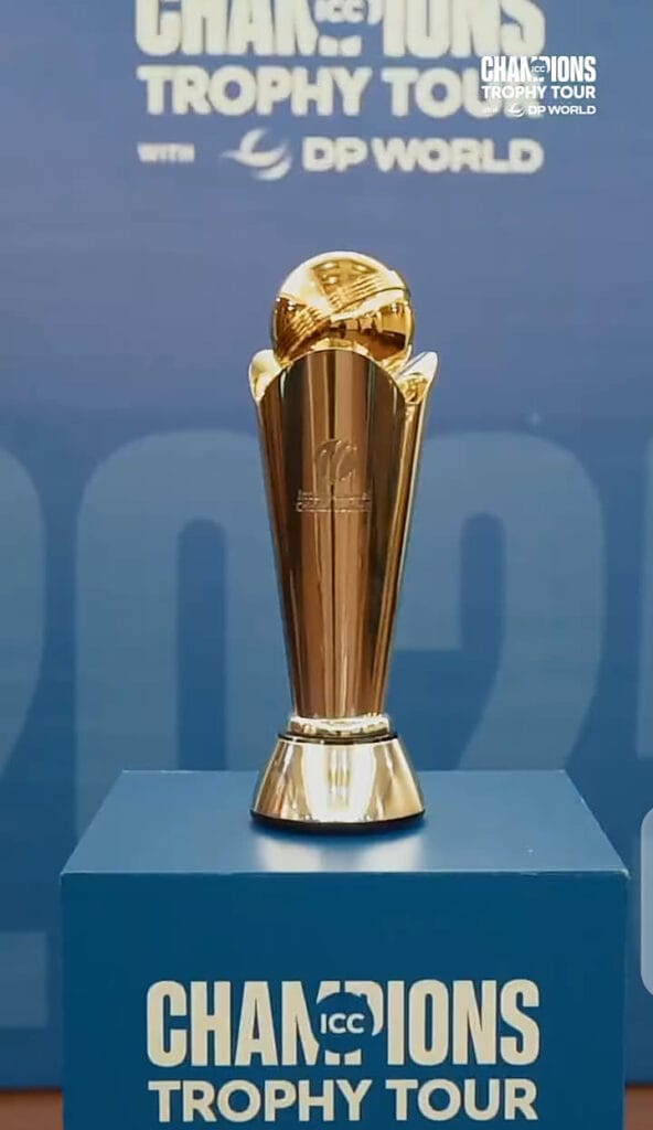 iconic Champions Trophy reaches Karachi for a three-day Tour