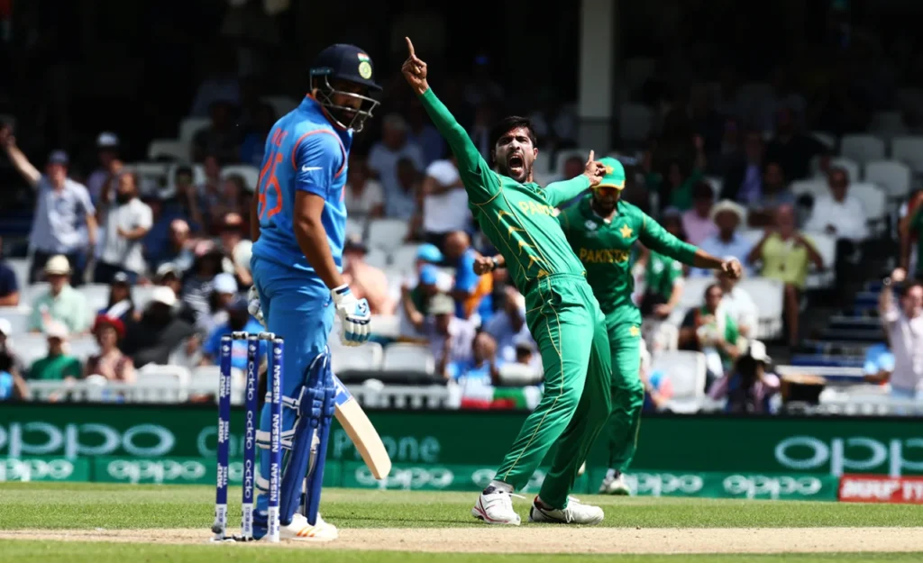 Rohit Sharma was trapped leg before for a duck by Mohammad Amir, India v Pakistan, Final, Champions Trophy 2017, The Oval, London, June 18, 2017