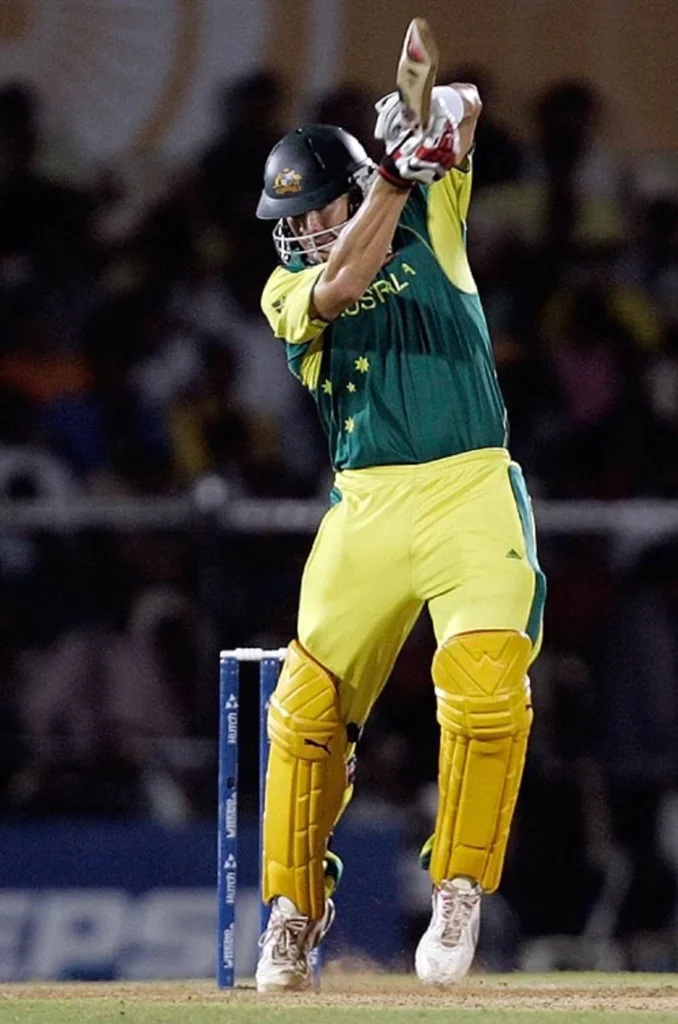 Shane Watson drives during his fifty, West Indies v Australia, Champions Trophy final, Mumbai, November 5, 2006