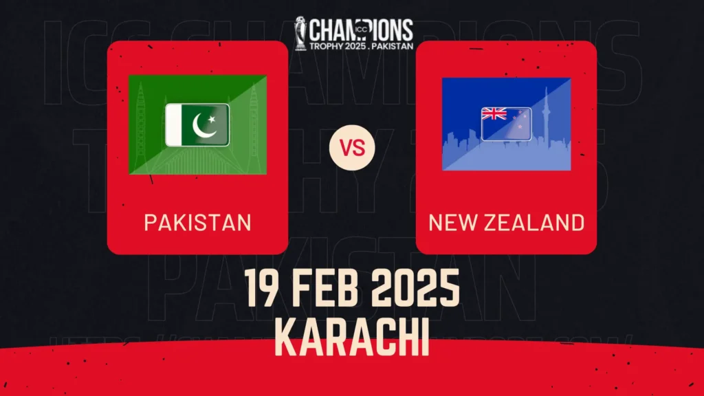 Pakistan vs. New Zealand (Karachi) ICC Champions Trophy 2025