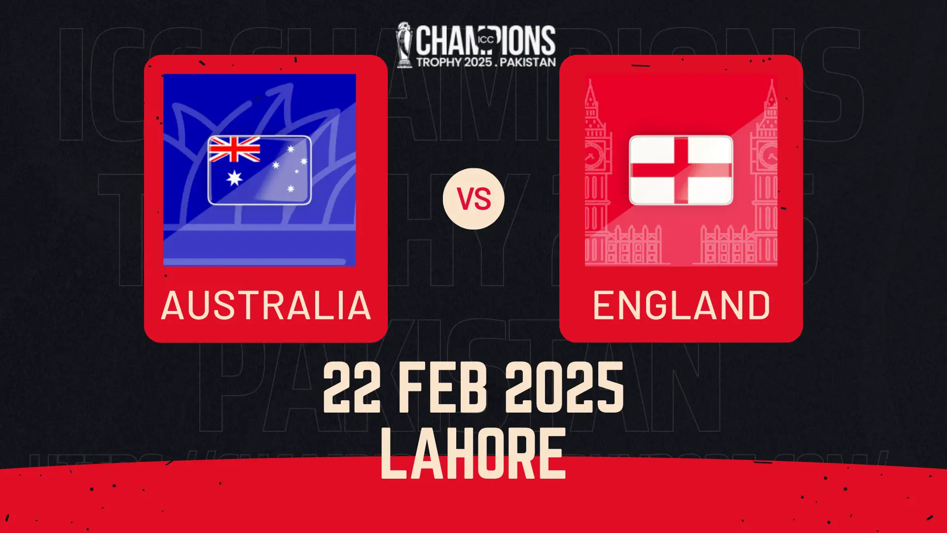 Australia vs. England (Lahore) ICC Champions Trophy 2025