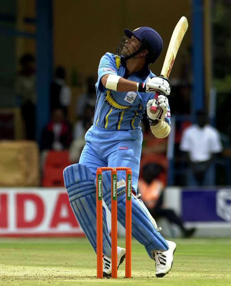 Sachin Tendulkar hits Glenn McGrath for a six, Australia v India, ICC KnockOut, quarter-final, Nairobi, October 7, 2000