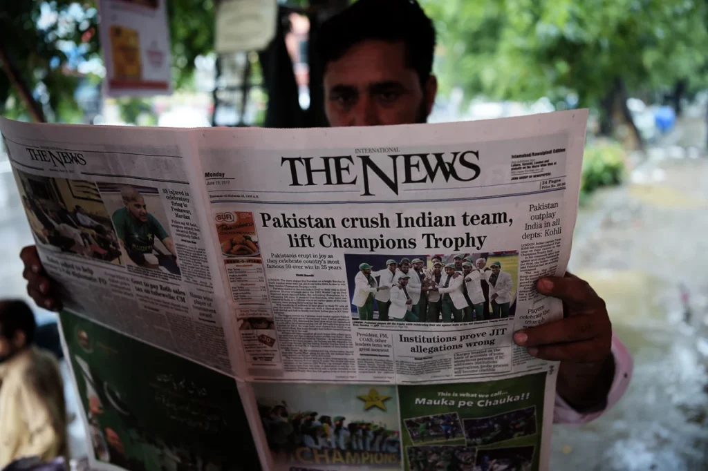 The headline in the News after Pakistan's Champions Trophy win, India v Pakistan, Final, Champions Trophy 2017, The Oval, London, June 18, 2017