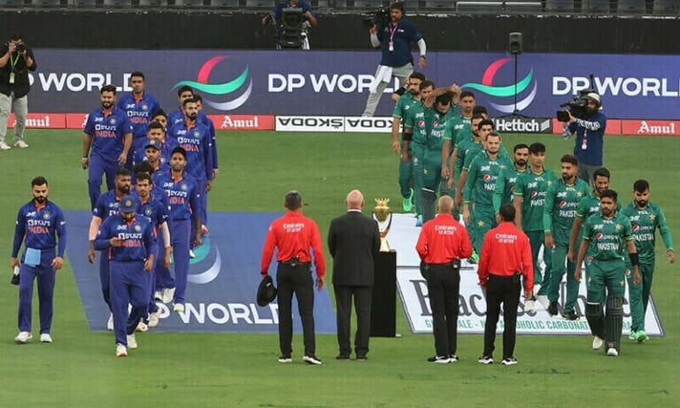 A close-up of players on the field during a memorable past match.