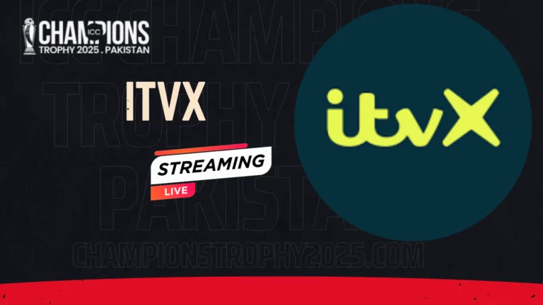 ITVX live ICC champions Trophy 2025