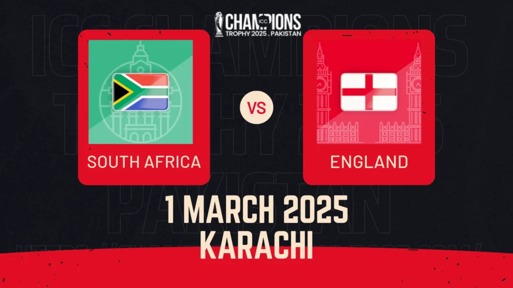 South Africa v England – Match 11