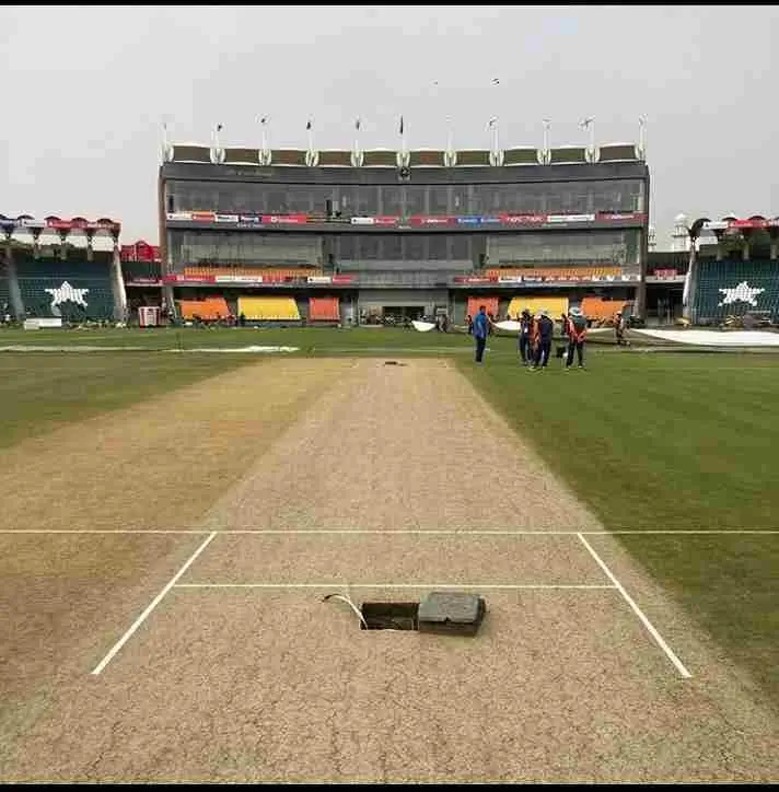 Gaddafi Stadium Pitch