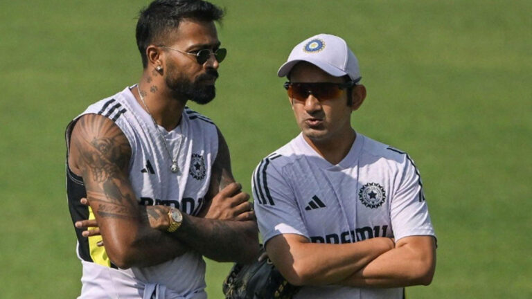 Gautam Gambhir involved in intense chat with Hardik Pandya after Ajit Agarkar and Rohit Sharma refuse to appoint him vice-captain