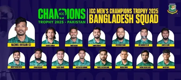 Bangladesh Team Squad - ICC Champions Trophy 2025 Squad