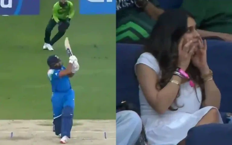 [Watch] Rohit Sharma’s Stunning Six Against Pakistan Delights Ritika Sajdeh