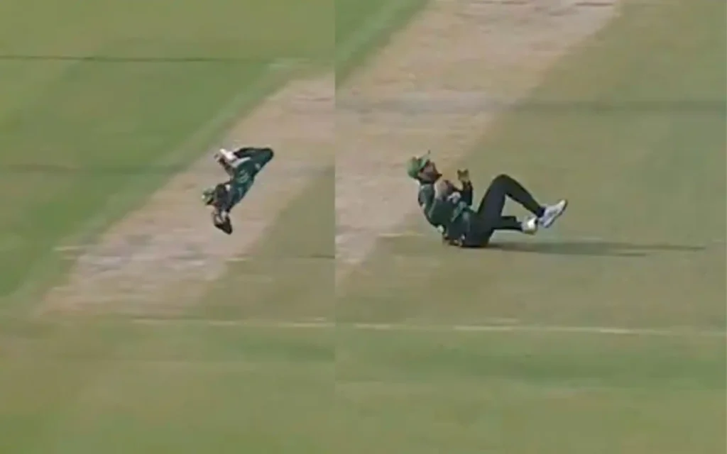 [Watch] Catch Of The Year! Agha Salman Channels Inner Jonty Rhodes To Take Screamer