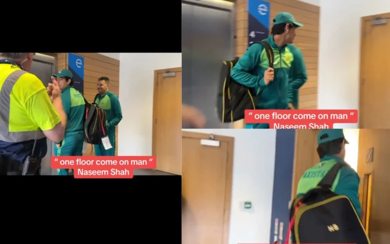 [Watch] Naseem Shah Faces Unexpected Taunt Over Using Lift Before India-Pakistan Clash