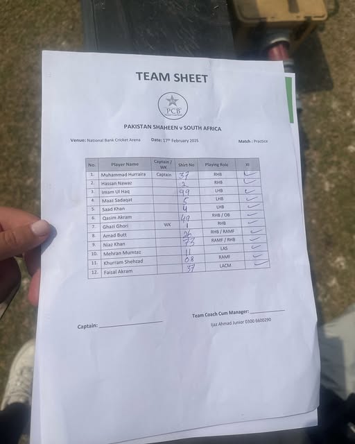 Pakistan Shaheens v South Africa 3rd Warm Up Match