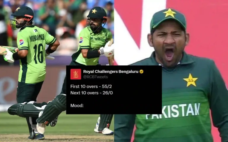 RCB Trolls Pakistan With Sarfaraz Meme for Slow Batting vs India