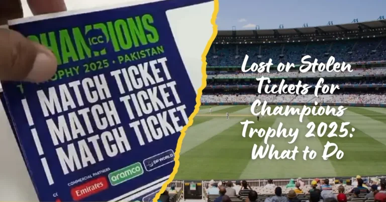 Lost or Stolen Tickets for Champions Trophy 2025: What to Do