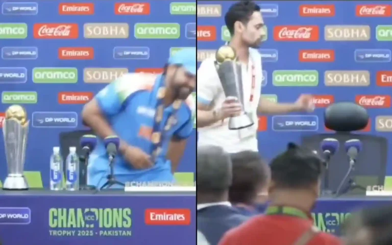 [Watch] Rohit Sharma’s Hilarious Oops Moment After Champions Trophy Victory