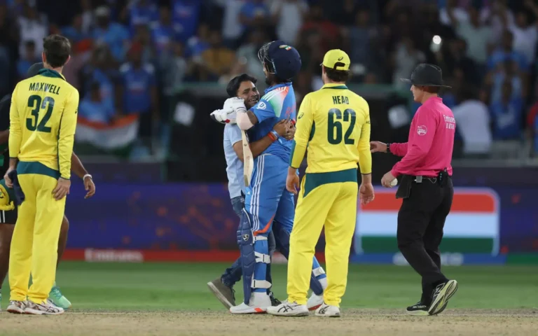 KL Rahul Hugged by Fan After India’s Semifinal Win Over Australia in Dubai